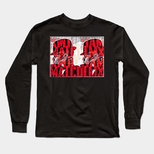 Malcolm X Long Sleeve T-Shirt by Digz